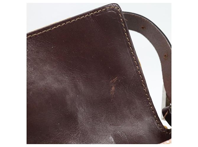 Borsa a tracolla FENDI Mamma Baguette in tela con perline beige argento Auth 189253SM - vista 17
