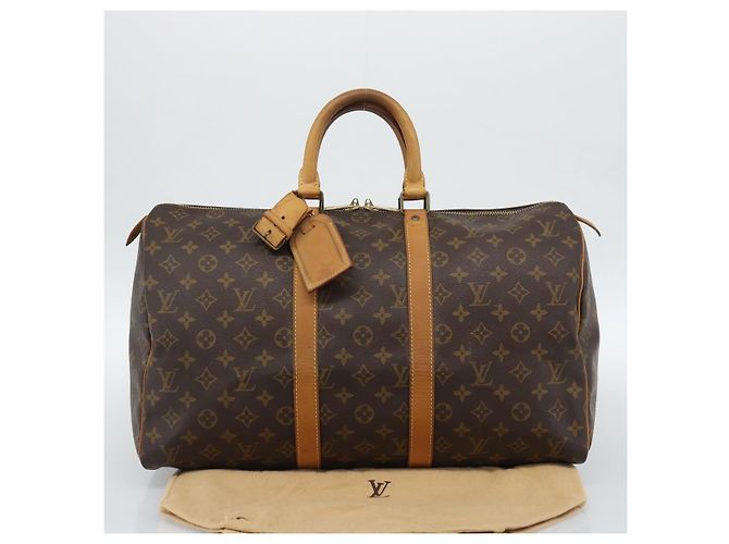 LOUIS VUITTON Borsa Boston Monogram Keepall 45 M41428 LV Auth 190343A Monogramma - vista 21