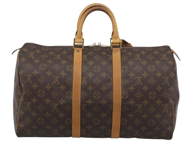 LOUIS VUITTON Borsa Boston Monogram Keepall 45 M41428 LV Auth 190343A Monogramma - vista 3