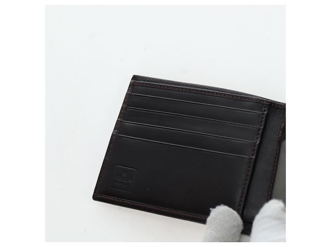 FENDI Zucca Canvas Bifold Wallet Black Brown Auth am12162V - view 13