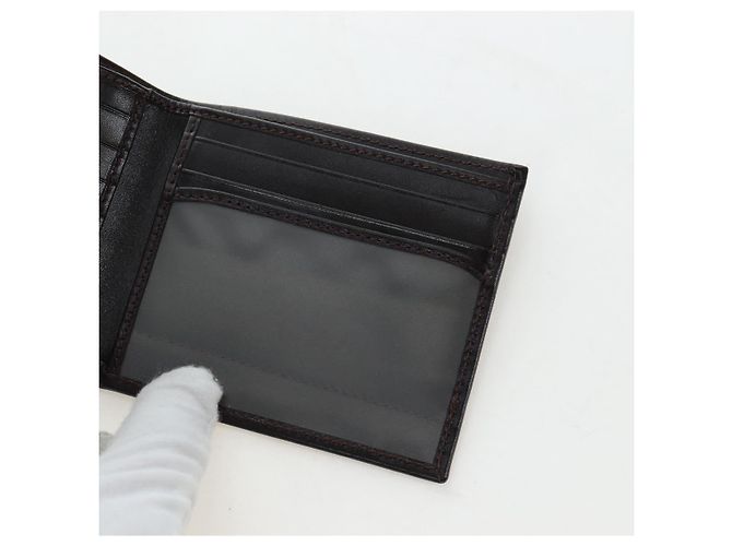 FENDI Zucca Canvas Bifold Wallet Black Brown Auth am12162V - view 14