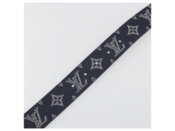 LOUIS VUITTON Cintura Monogram Ceinture Etropol Navy M0049 LV Auth ar14133M Blu navy - vista 10