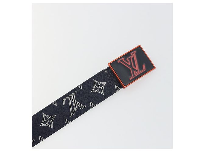 LOUIS VUITTON Cintura Monogram Ceinture Etropol Navy M0049 LV Auth ar14133M Blu navy - vista 6