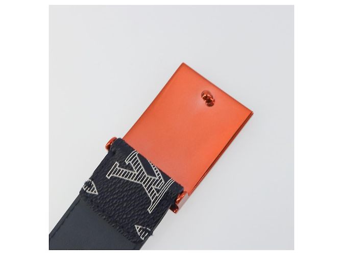 LOUIS VUITTON Cintura Monogram Ceinture Etropol Navy M0049 LV Auth ar14133M Blu navy - vista 8