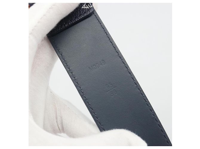 LOUIS VUITTON Cintura Monogram Ceinture Etropol Navy M0049 LV Auth ar14133M Blu navy - vista 9