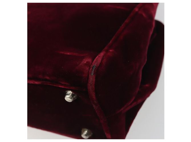Borsa PRADA Velluto Rosso Argento Autentica bs36290 - vista 10