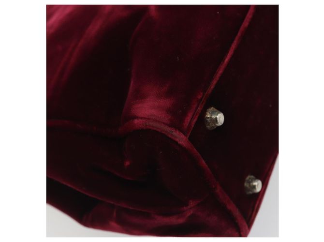 Borsa PRADA Velluto Rosso Argento Autentica bs36290 - vista 13