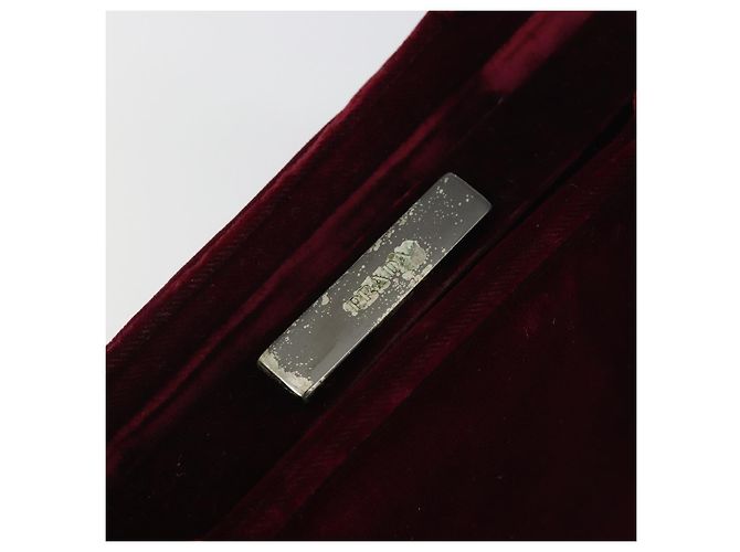Borsa PRADA Velluto Rosso Argento Autentica bs36290 - vista 14