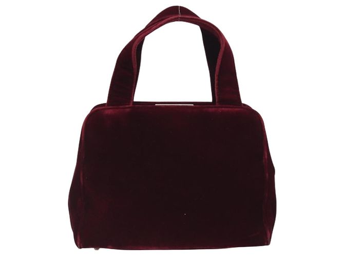 Borsa PRADA Velluto Rosso Argento Autentica bs36290 - vista 2