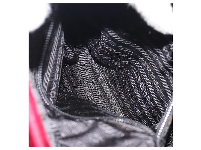 Borsa PRADA Velluto Rosso Argento Autentica bs36290 - vista 20