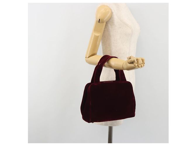 Borsa PRADA Velluto Rosso Argento Autentica bs36290 - vista 22