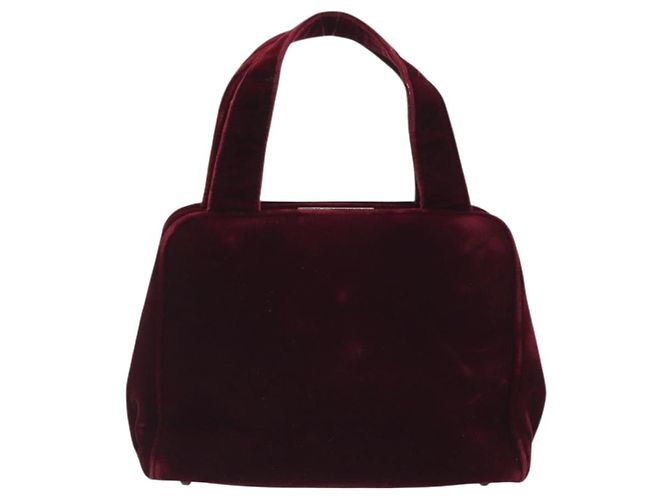 Borsa PRADA Velluto Rosso Argento Autentica bs36290 - vista 3