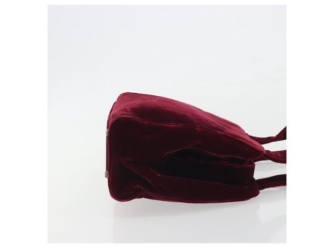Borsa PRADA Velluto Rosso Argento Autentica bs36290 - vista 4
