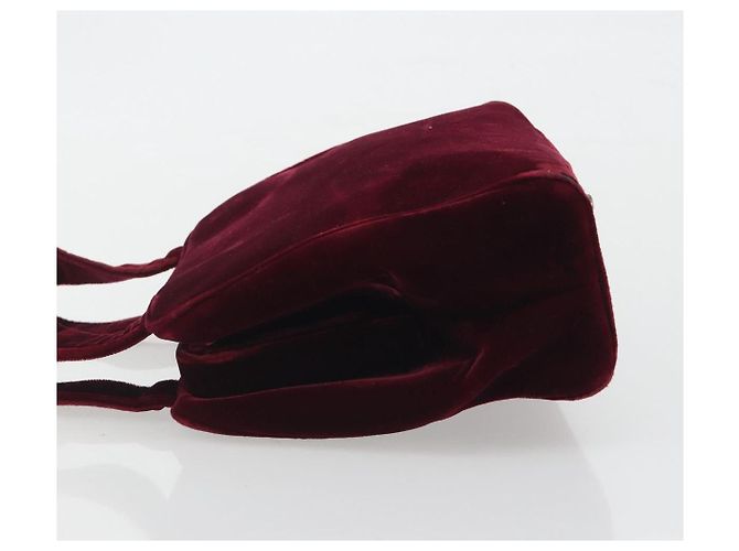 Borsa PRADA Velluto Rosso Argento Autentica bs36290 - vista 5