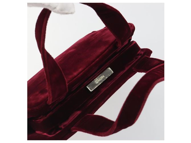 Borsa PRADA Velluto Rosso Argento Autentica bs36290 - vista 6