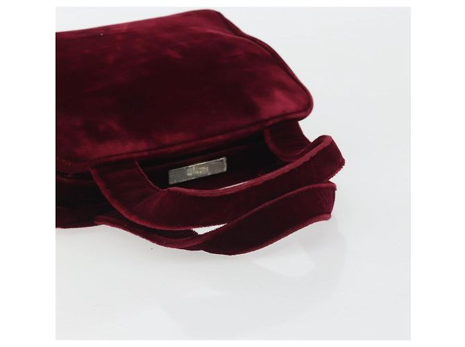 Borsa PRADA Velluto Rosso Argento Autentica bs36290 - vista 7