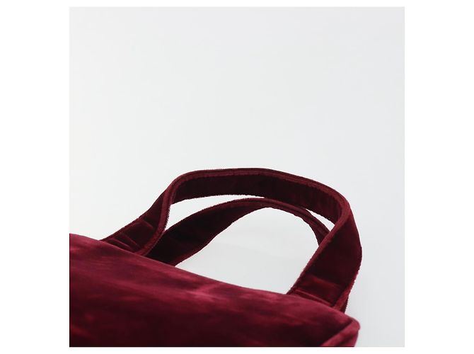 Borsa PRADA Velluto Rosso Argento Autentica bs36290 - vista 8