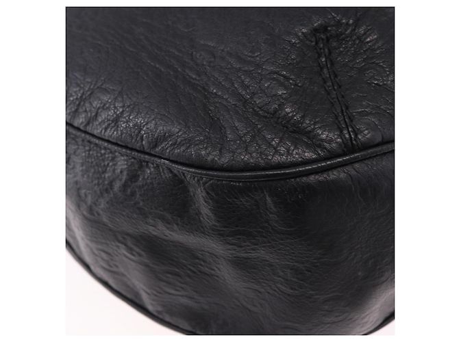 Borsa a tracolla GUCCI GG Canvas Guccissima in pelle nera e oro 233604 Auth 193115V Nero D'oro - vista 10