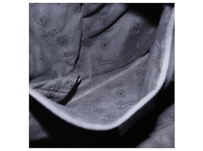 Borsa a tracolla GUCCI GG Canvas Guccissima in pelle nera e oro 233604 Auth 193115V Nero D'oro - vista 20