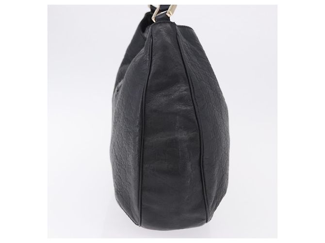 Borsa a tracolla GUCCI GG Canvas Guccissima in pelle nera e oro 233604 Auth 193115V Nero D'oro - vista 5