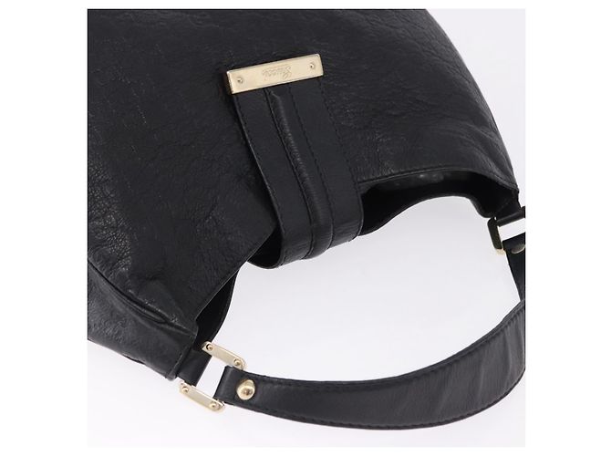 Borsa a tracolla GUCCI GG Canvas Guccissima in pelle nera e oro 233604 Auth 193115V Nero D'oro - vista 6