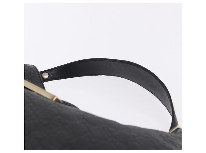 Borsa a tracolla GUCCI GG Canvas Guccissima in pelle nera e oro 233604 Auth 193115V Nero D'oro - vista 8