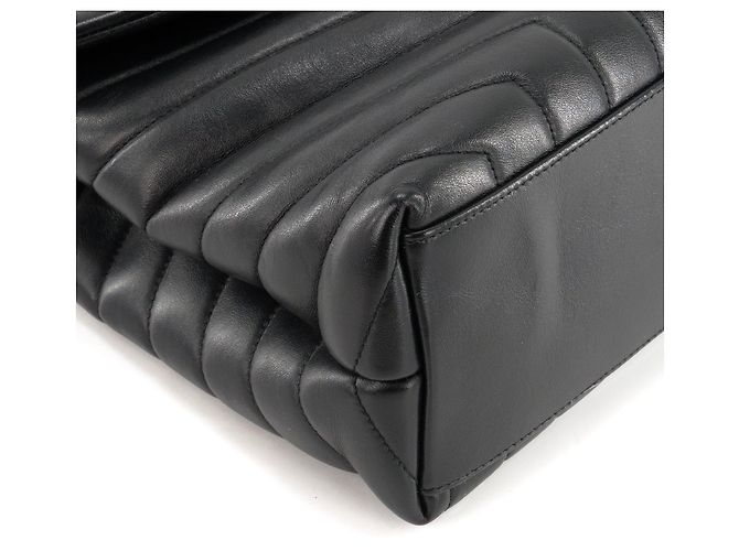 SAINT LAURENT - Borsa a tracolla Loulou Medium Saint Laurent in pelle liscia nera Nero - vista 6