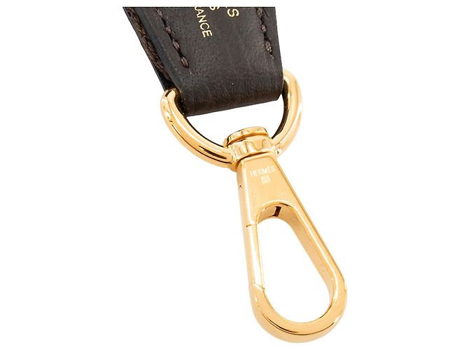 HERMÈS - Borsa a tracolla Evelyne 16 mini Hermès in pelle Clemence marrone ebano - vista 5