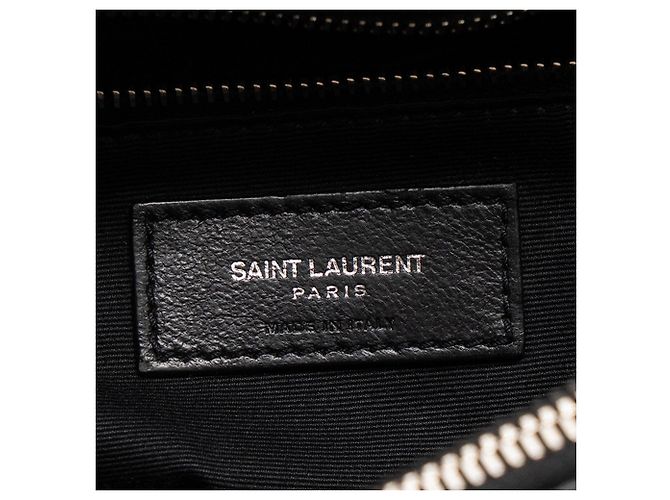SAINT LAURENT - Borsa a tracolla Loulou Medium in pelle liscia nera Nero - vista 13