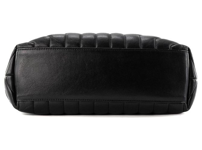 SAINT LAURENT - Borsa a tracolla Loulou Medium in pelle liscia nera Nero - vista 4