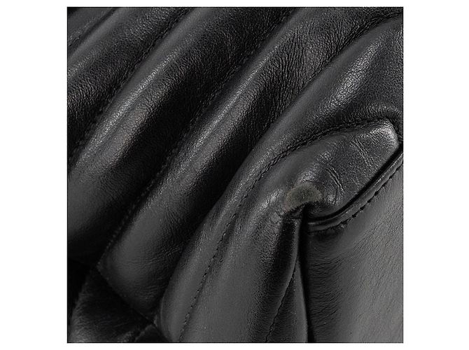 SAINT LAURENT - Borsa a tracolla Loulou Medium in pelle liscia nera Nero - vista 8