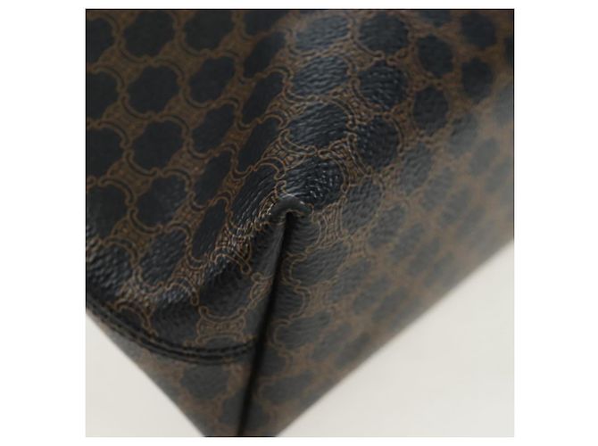 Céline Borsa Tote CELINE Macadam Canvas PVC Pelle Nera Oro Auth 191814V Nero D'oro - vista 11