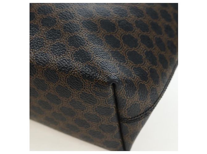 Céline Borsa Tote CELINE Macadam Canvas PVC Pelle Nera Oro Auth 191814V Nero D'oro - vista 14