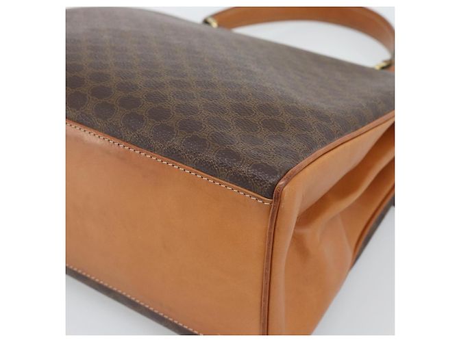 Céline CELINE Macadam Handtasche aus PVC und Leder Braun Goldfarben Authentisch ep15431 - Ansicht 12