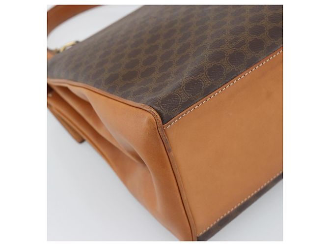 Céline CELINE Macadam Handtasche aus PVC und Leder Braun Goldfarben Authentisch ep15431 - Ansicht 13
