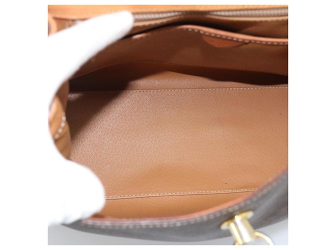 Céline CELINE Macadam Handtasche aus PVC und Leder Braun Goldfarben Authentisch ep15431 - Ansicht 17