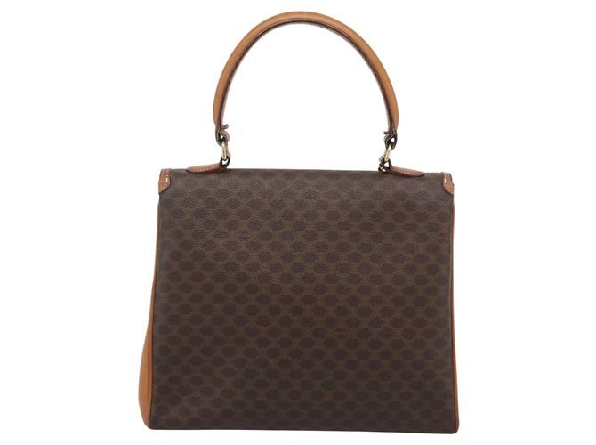 Céline CELINE Macadam Handtasche aus PVC und Leder Braun Goldfarben Authentisch ep15431 - Ansicht 3
