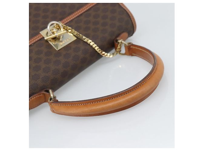 Céline CELINE Macadam Handtasche aus PVC und Leder Braun Goldfarben Authentisch ep15431 - Ansicht 7