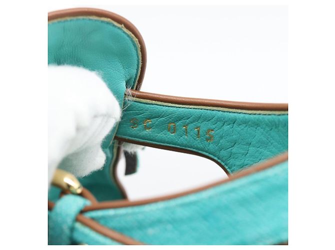 LOUIS VUITTON Sandali con Nappina Monogram EU35 Verde LV Auth ar14146 Monogramma - vista 13