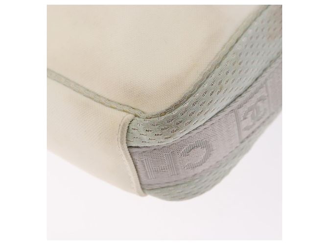 CHANEL Sports Line Schultertasche Nylon Weiß Silber CC Authentisch 194071 - Ansicht 13