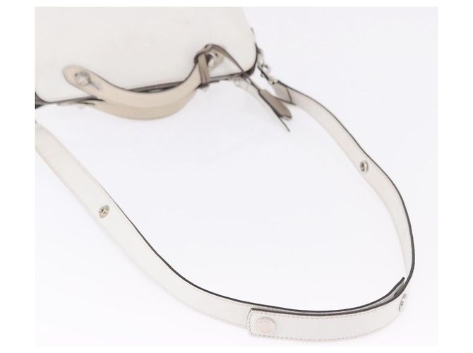 Borsa a Spalla FENDI in Pelle Bianco Argento Auth bs36311A - vista 10