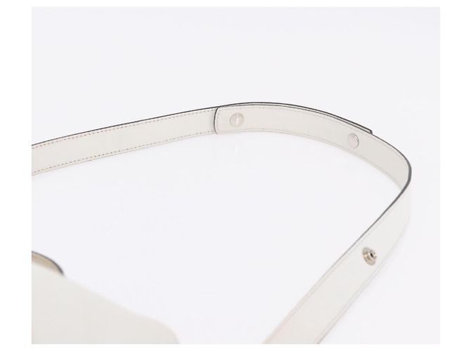 Borsa a Spalla FENDI in Pelle Bianco Argento Auth bs36311A - vista 11