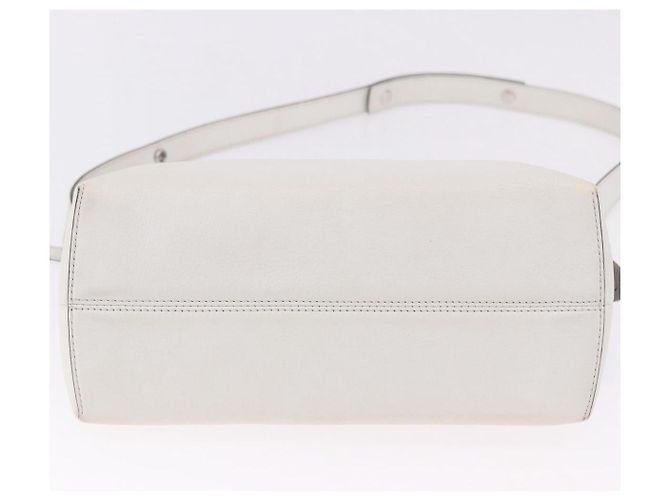 Borsa a Spalla FENDI in Pelle Bianco Argento Auth bs36311A - vista 12
