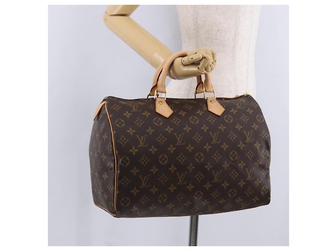 LOUIS VUITTON Bolso Monogram Speedy 35 M41524 LV Auth yk20651SM Monograma - vista 22