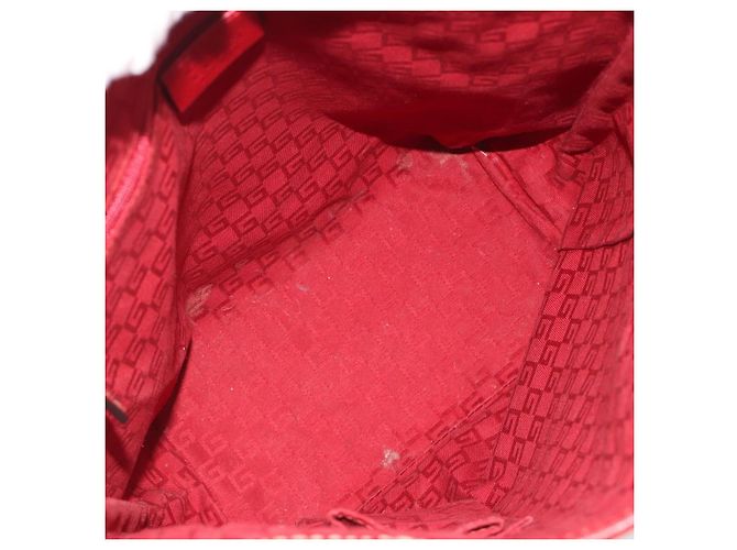 GUCCI GG Supreme Handtasche aus PVC und Leder Outlet Weiß Rot 257250 Auth ep15469 - Ansicht 18