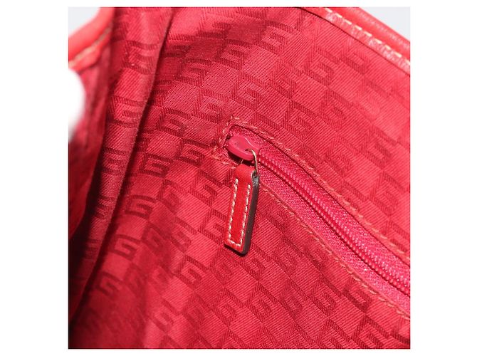 GUCCI GG Supreme Handtasche aus PVC und Leder Outlet Weiß Rot 257250 Auth ep15469 - Ansicht 21