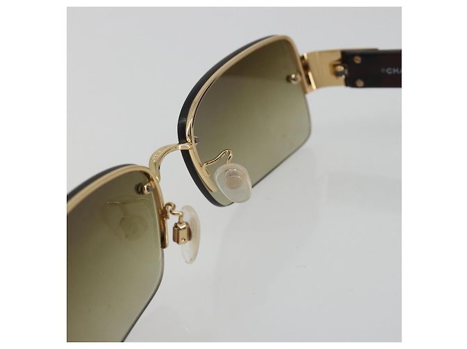 Gafas de sol CHANEL COCO de plástico Marrón CC Auth 190363 Castaño - vista 11