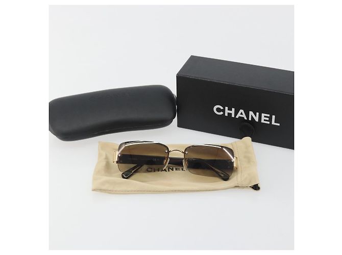 Gafas de sol CHANEL COCO de plástico Marrón CC Auth 190363 Castaño - vista 14