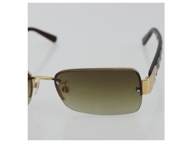 Gafas de sol CHANEL COCO de plástico Marrón CC Auth 190363 Castaño - vista 7