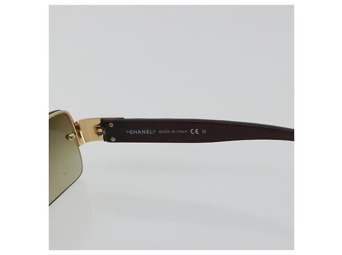 Gafas de sol CHANEL COCO de plástico Marrón CC Auth 190363 Castaño - vista 9